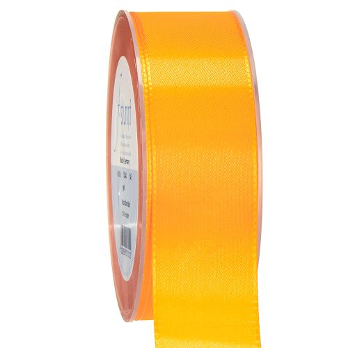 Artikel Gavebånd dekorationsbånd orange silkebånd 40mm 50m