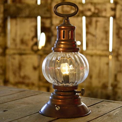 Floristik24 LED orkan lanterne, metal lampe, dekorativt lys, vintage look Ø12,5 cm H30 cm
