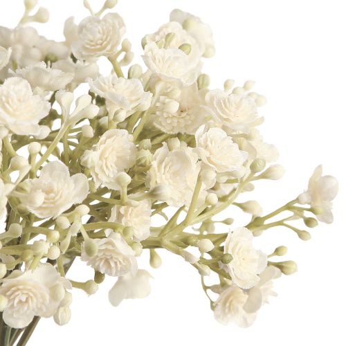 Artikel Gypsophila kunstig babyånde i en bunke hvid 23 cm 12 stk