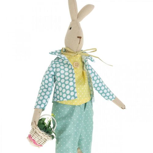 Amerika bassin betyder Floristik24.dk Stof påskehare, kanin med tøj, påskedekoration, kanin dreng  H46cm