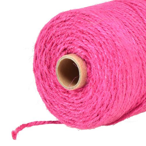 Artikel Jutebånd jutesnor dekorativt bånd jute fuchsia Ø3mm 200m