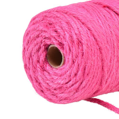 Artikel Jute båndsnor jute pyntebånd jute fuchsia Ø4mm 100m