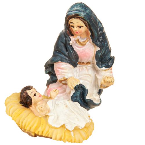 Artikel Nativity figurer sæt 11 farverige figurer håndmalede 3,5-9,5 cm