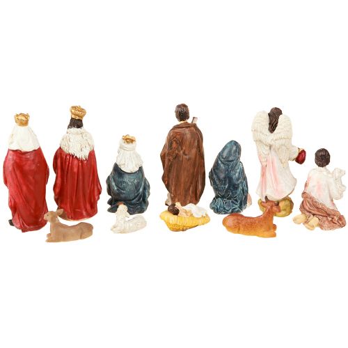 Artikel Nativity figurer sæt 11 farverige figurer håndmalede 3,5-9,5 cm