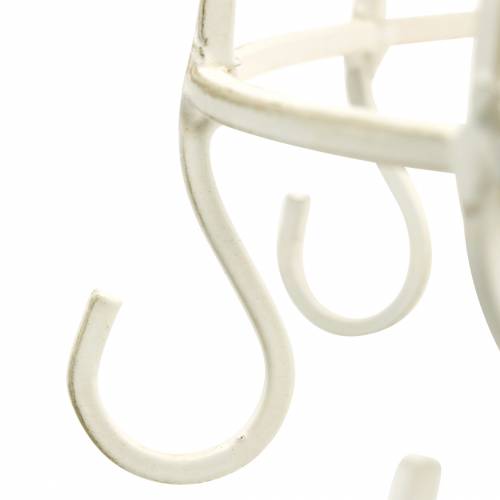 Artikel Dekorativ krone med krog til ophængning af hvid Ø29cm