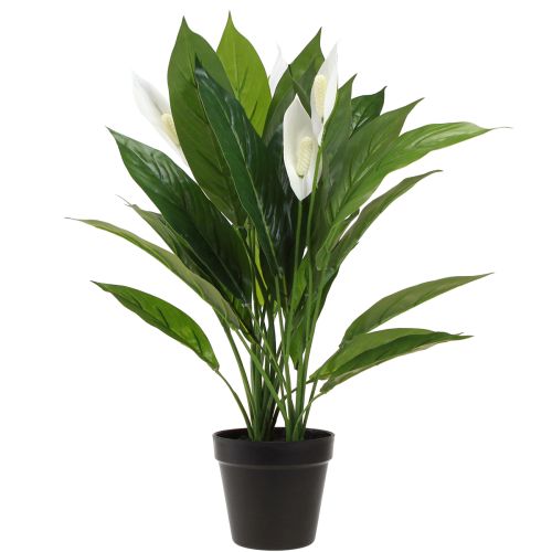 Artikel Kunstig potteplante Single Leaf Peace Lily Grøn Hvid 55cm