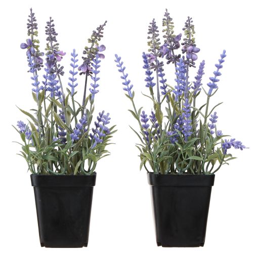 Artikel Kunstig lavendel i potteblomstrende kunstige planter 25cm 2stk