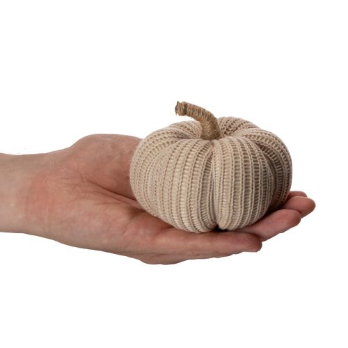 Artikel Dekorative strikkede græskar, efterårsdekoration, 10 cm, 6 stk.