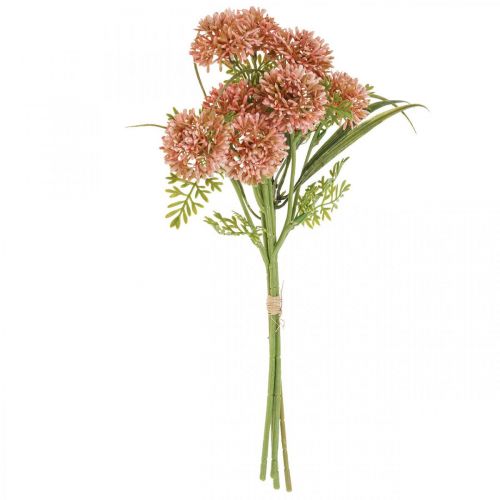 Artikel Kunstige blomster pink allium dekoration prydløg 34cm 3 stk i bundt