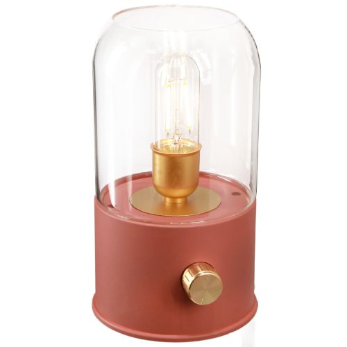 LED bordlampe retro LED lys varm hvid brun H19,5cm