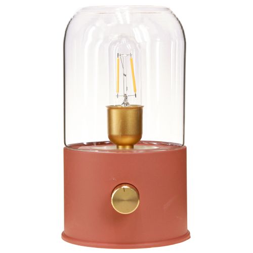 Artikel LED bordlampe retro LED lys varm hvid brun H19,5cm