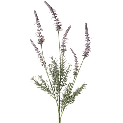 Lavendel dekoration med blomster kunstig blomst på lang stilk 82cm 3 stk