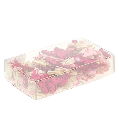 Artikel Mini forårsdrys dekoration 2cm pink assorteret 144 stk