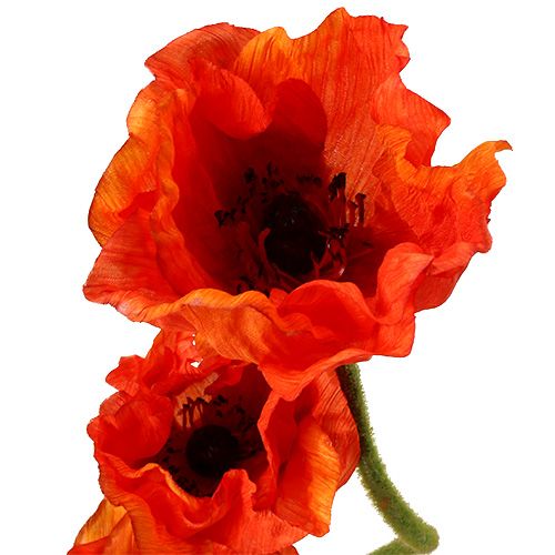 Artikel Valmuer kunstige kunstige blomster orange 58cm–74cm 3 stk