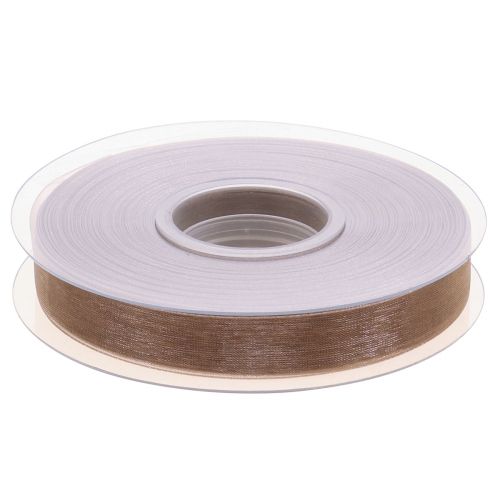 Artikel Organza bånd gavebånd beige bånd selvkant taupe 15mm 50m