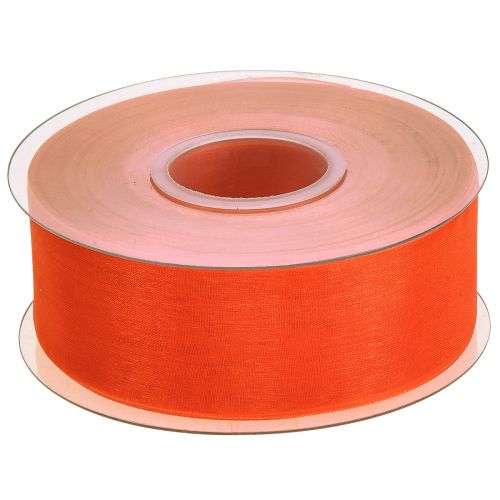 Artikel Organza bånd gavebånd orange bånd kant 40mm 50m