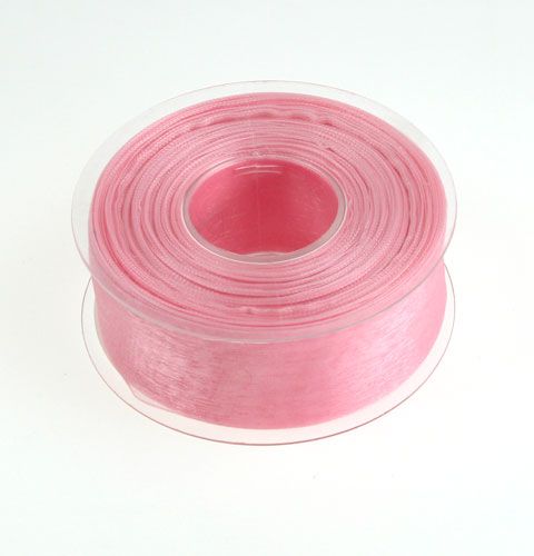 Artikel Organza bånd gavebånd pink bånd selvkant 40mm 50m