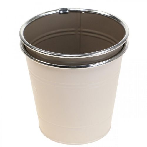 Floristik24 Plantekar urtepotte metal cachepotte Ø13,5cm H12,5cm 2stk