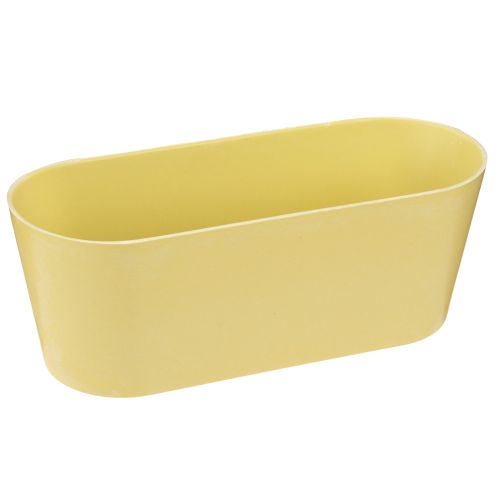 Floristik24 Planteskål oval pynteskål plast gul 27×11×10cm 3stk