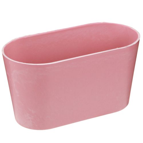 Planteskål oval pink pynteskål plast 20×10×11cm 3stk