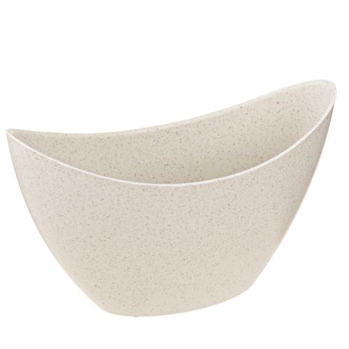 Floristik24 Plantebåd dekorativ skål plast beige 20×9cm H12cm 3stk