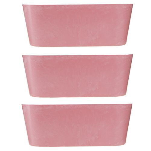 Artikel Plantebåd planteskål oval pink 27×11×10cm 3 stk