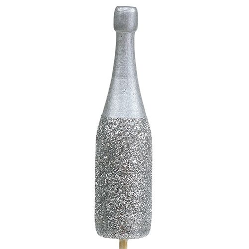 Artikel Champagneflaskeprop 7cm med glimmer L30cm 8 stk