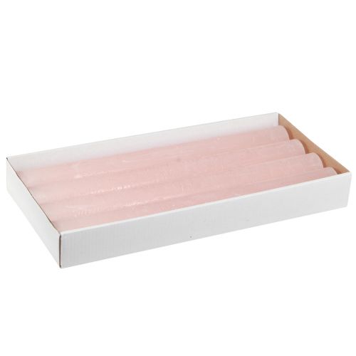 Artikel Ensfarvede lys pink pinde lys lys pink 34x300mm 4 stk.