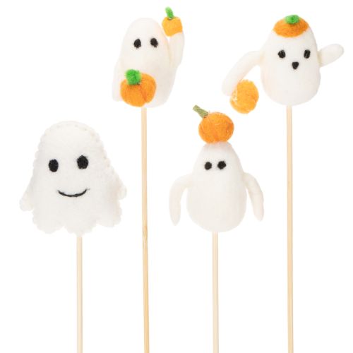 Artikel Spøgelsesfigurer på træpinde, Halloween-dekoration, 54 cm, 8 stk.