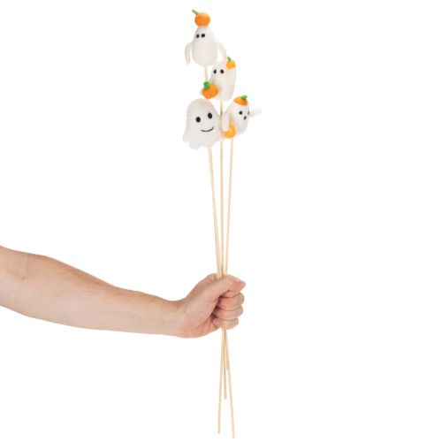 Artikel Spøgelsesfigurer på træpinde, Halloween-dekoration, 54 cm, 8 stk.