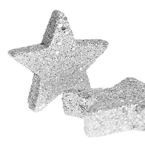 Artikel Stjerner til at sprede sølv assorteret. 4-5 cm 40 stk