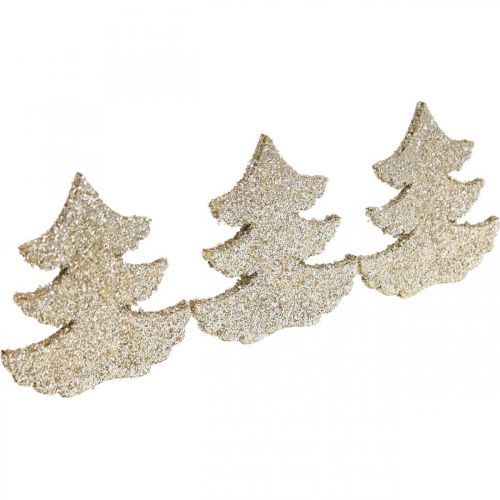 Artikel Scatter dekoration juletræ guld glitter 4cm 72 stk