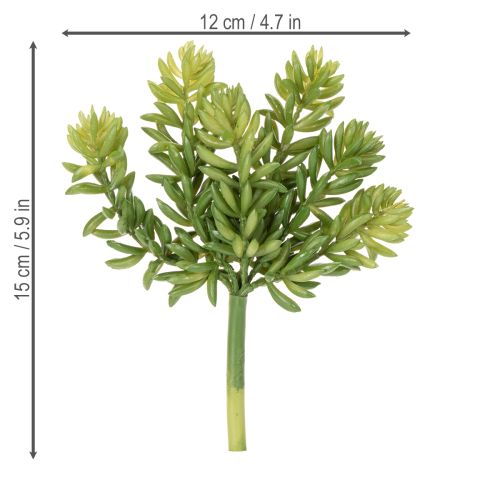 Artikel Kunstig sukkulentblomst til vedligeholdelsesfri indretning af opholdsstuer og kontorer, 15 cm, 6 stk.
