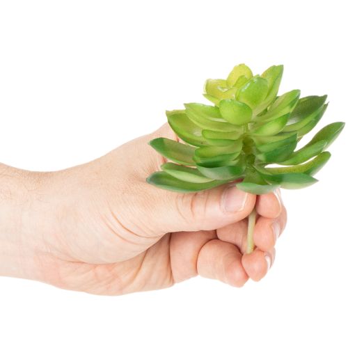 Artikel Kunstig sukkulent, grøn, til dekoration i skål eller vase, 10 cm, 4 stk.