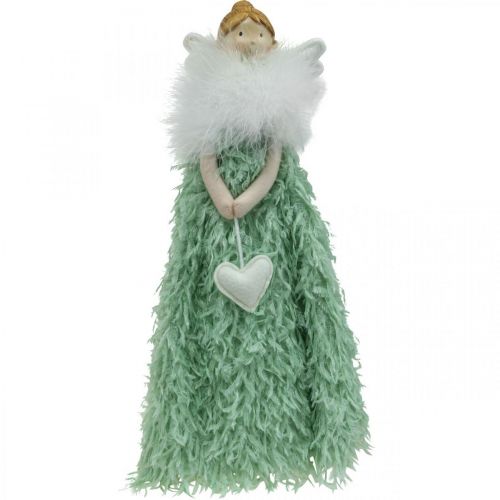 Floristik24 Dørstop Juleengel Engel Figur Grøn H38cm