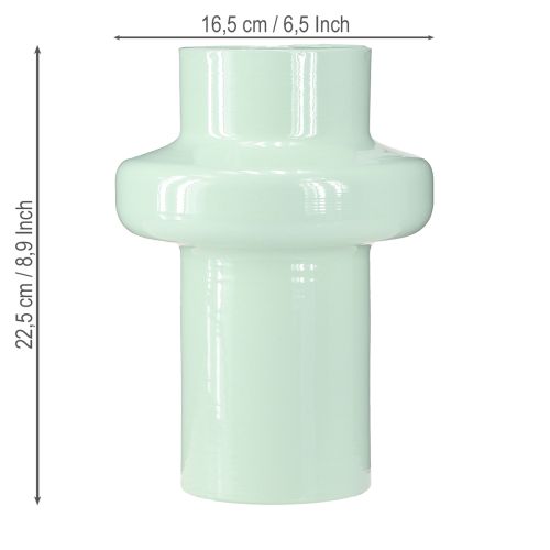 Artikel Vase Metal Vase Dekoration Mintgrøn Pastel Ø16,5cm H23,5cm