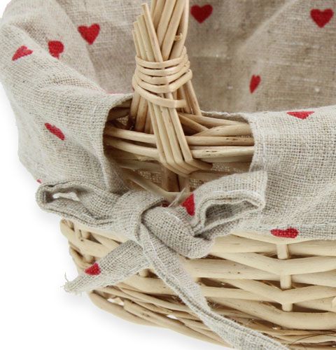 Floristik24 Oval kurvkurv med 15,5 cm stofindsats