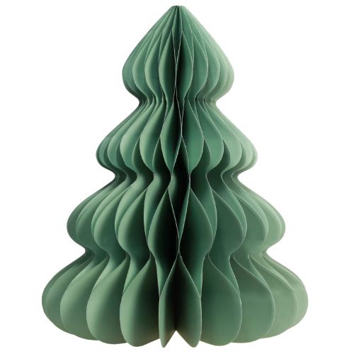 Floristik24 Juletræ papir bordpynt mint glitter Ø48cm H60cm