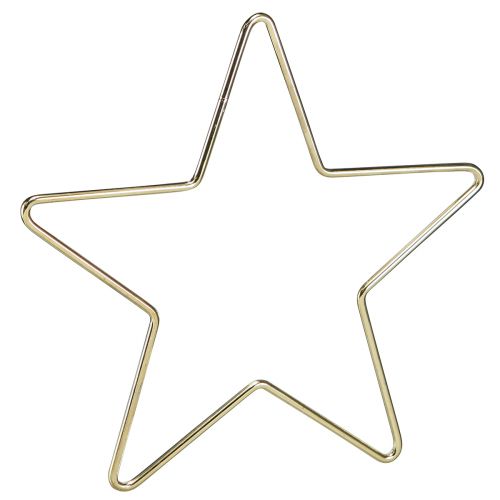 Floristik24 Julepynt metal stjerne vedhæng guld Ø15cm 6 stk