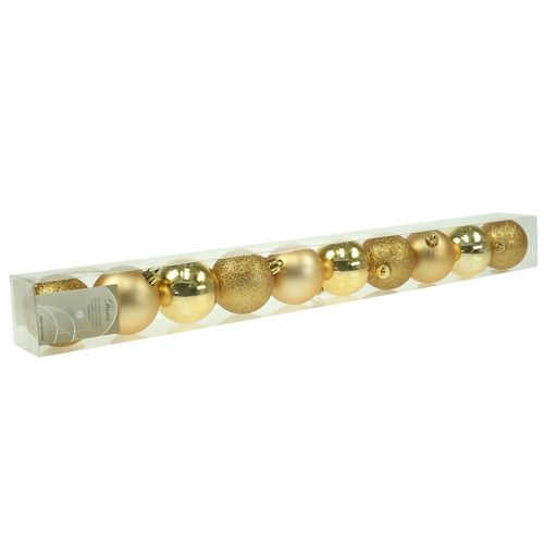 Floristik24 Julekugle plast guld 6cm 10stk