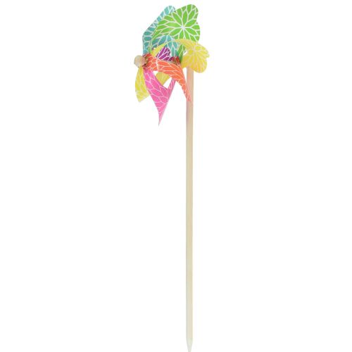 Artikel Pinwheel pink turkis farverig sommerdekoration Ø15cm H48cm 3stk