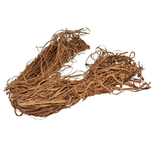 Håndværksmateriale naturlige dekorative fibre brune eksotiske naturfibre 500g