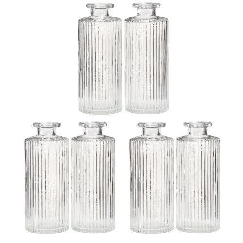 Artikel Dekorationsflasker Glas Minivaser Klar Retro H13cm 6 stk