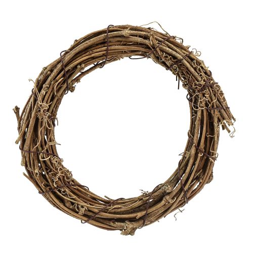 Dekorativ ring mini vinrankrans natur Ø15cm 6 stk