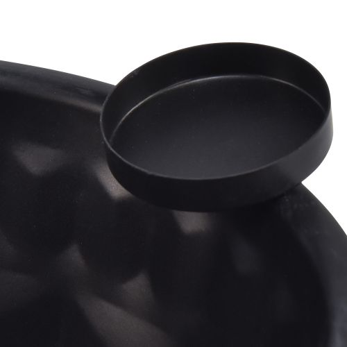 Artikel Dekorativ metalskål i sort – Gugelhupf design, 26 cm – stilfuld fyrfadslysholder for en hyggelig stemning