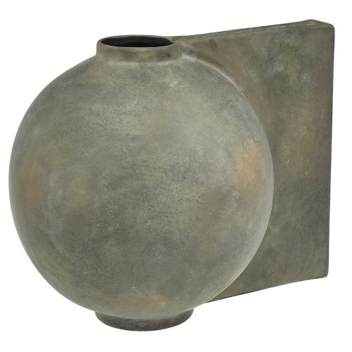 Dekorativ vase keramik antik look bronze grå 30×20×24cm