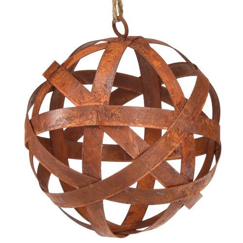 Rusten metalkugle Ø15cm, 2 stk - Dekorative havebolde til din udendørs indretning