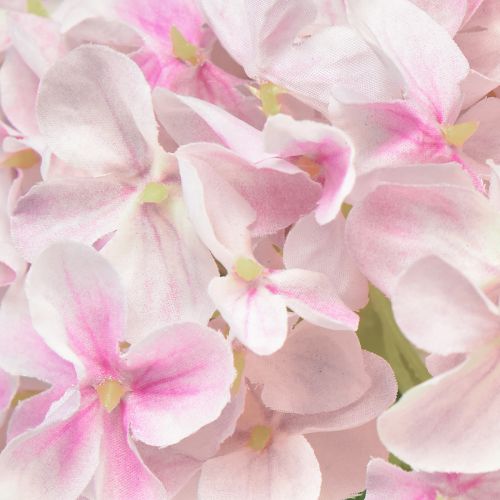 Artikel Hortensia kunstig lys pink kunstig blomsterhaveblomst 65cm