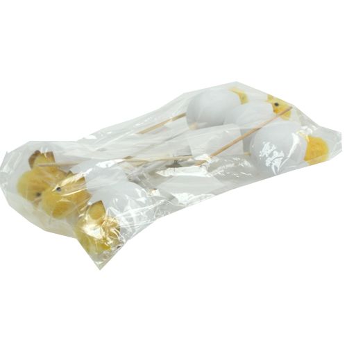 Floristik24 Påskestik chick 7cm 6stk