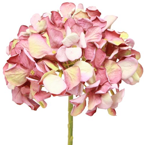 Kunstig Hortensia Stor Pink Mauve Ø15cm L58cm 2stk